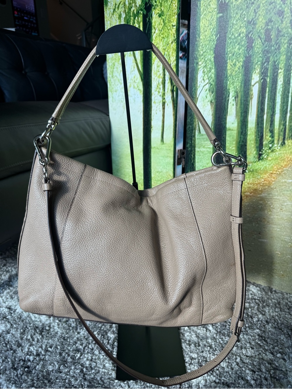 Coach Scout Hobo 24770 Pebbled Leather Convertible Shoulder Crossbody Bag - Picture 11 of 11